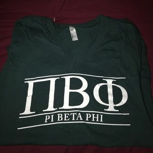 Pi phi vneck American apparel tee!